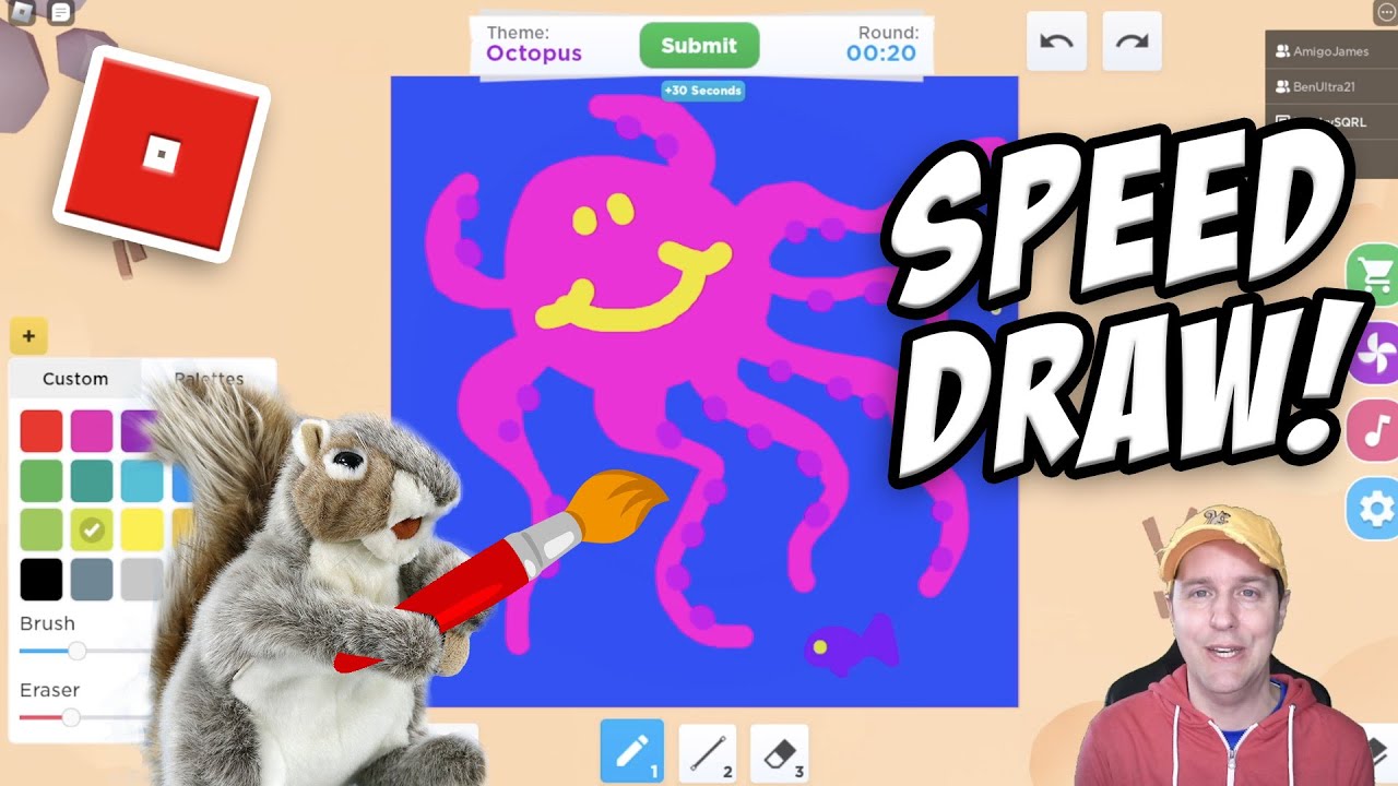 SQRL Stampede Plays ROBLOX Speed Draw! Is it a Squirrel?