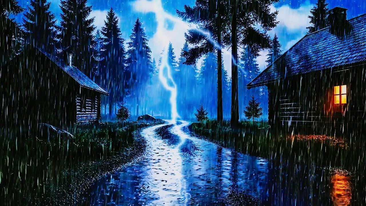 HEAVY RAIN AND THUNDER SOUNDS - DEEP SLEEP | Thunderstorm for Sleeping - Rain Sound Comfort Relaxing