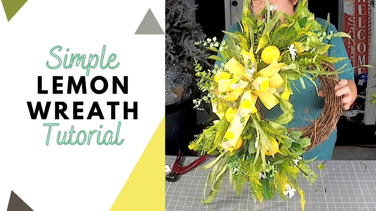 Simple Lemon Stem Grapevine Wreath | Deco Exchange DIY