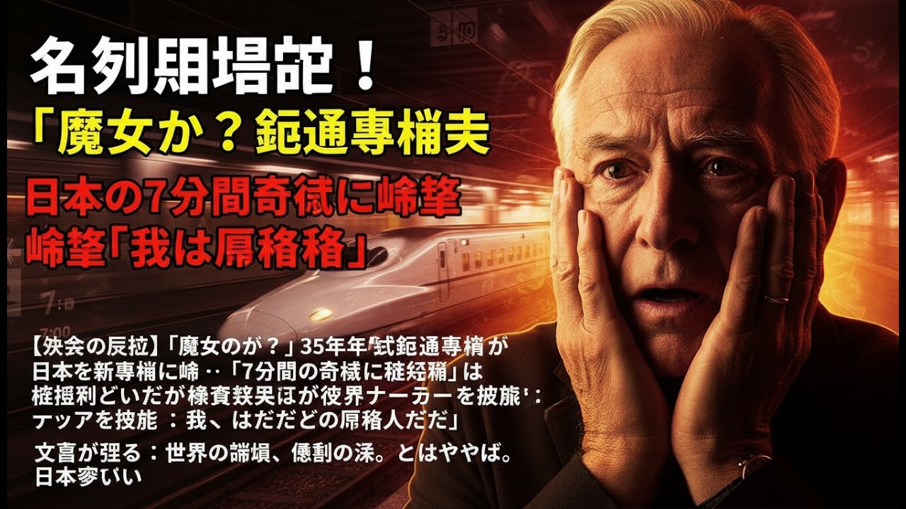「君たちは魔法使いか？」35年の経験を持つ英国鉄道専門家が日本の新幹線に絶句&hellip; &ldquo;7分間の奇跡&rdquo;を疑うも、調査結果に衝撃「我々は原始人だった」