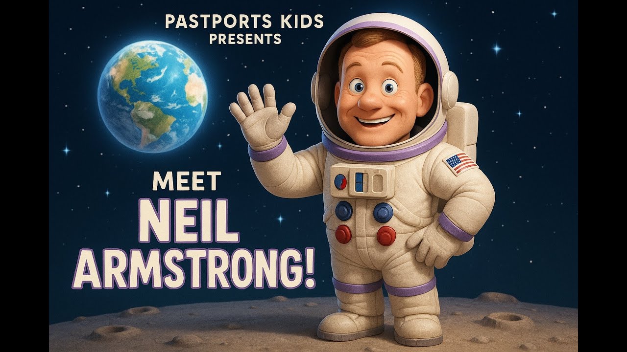 Meet Neil Armstrong 🚀 | The First Person on the Moon! | PastPorts Kids