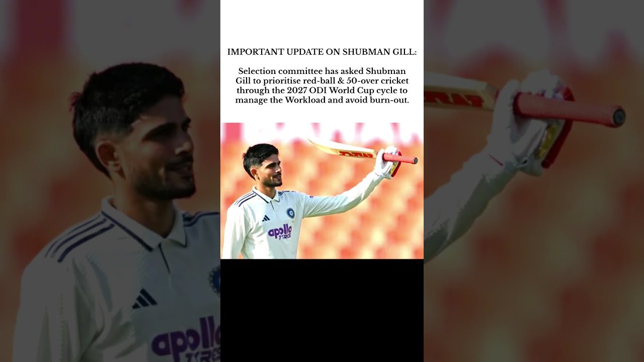 Big Strategy Move! 🏏 BCCI Orders Shubman Gill To Drop T20s For The Ultimate 2027 World Cup Glory! 🇮🇳