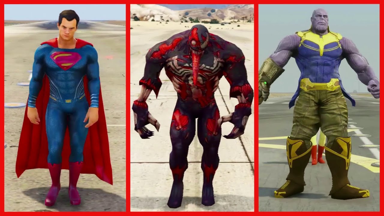 Dc vs Marvel Superhero Mega Battle #99 –#GTA5 #Hulk #Thor #Superman #Spiderman #Ironman #Betman