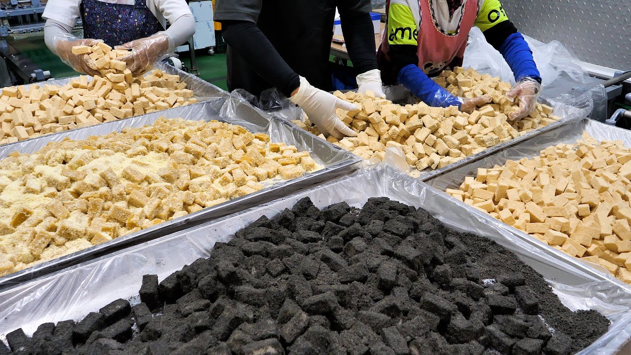 мягкий замороженный рисовый пирог? приготовление различных рисовых лепешек - Корейская уличная еда