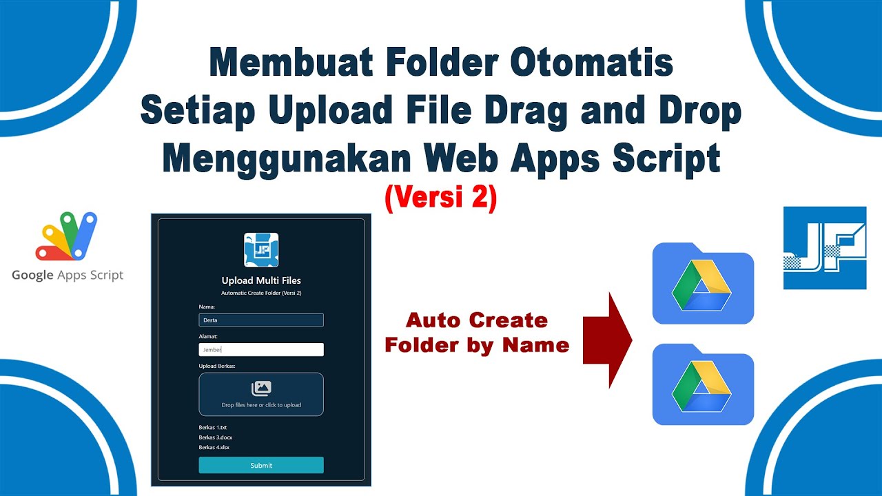 Membuat Folder Otomatis Setiap Upload File Drag and Drop Menggunakan Web Apps Script