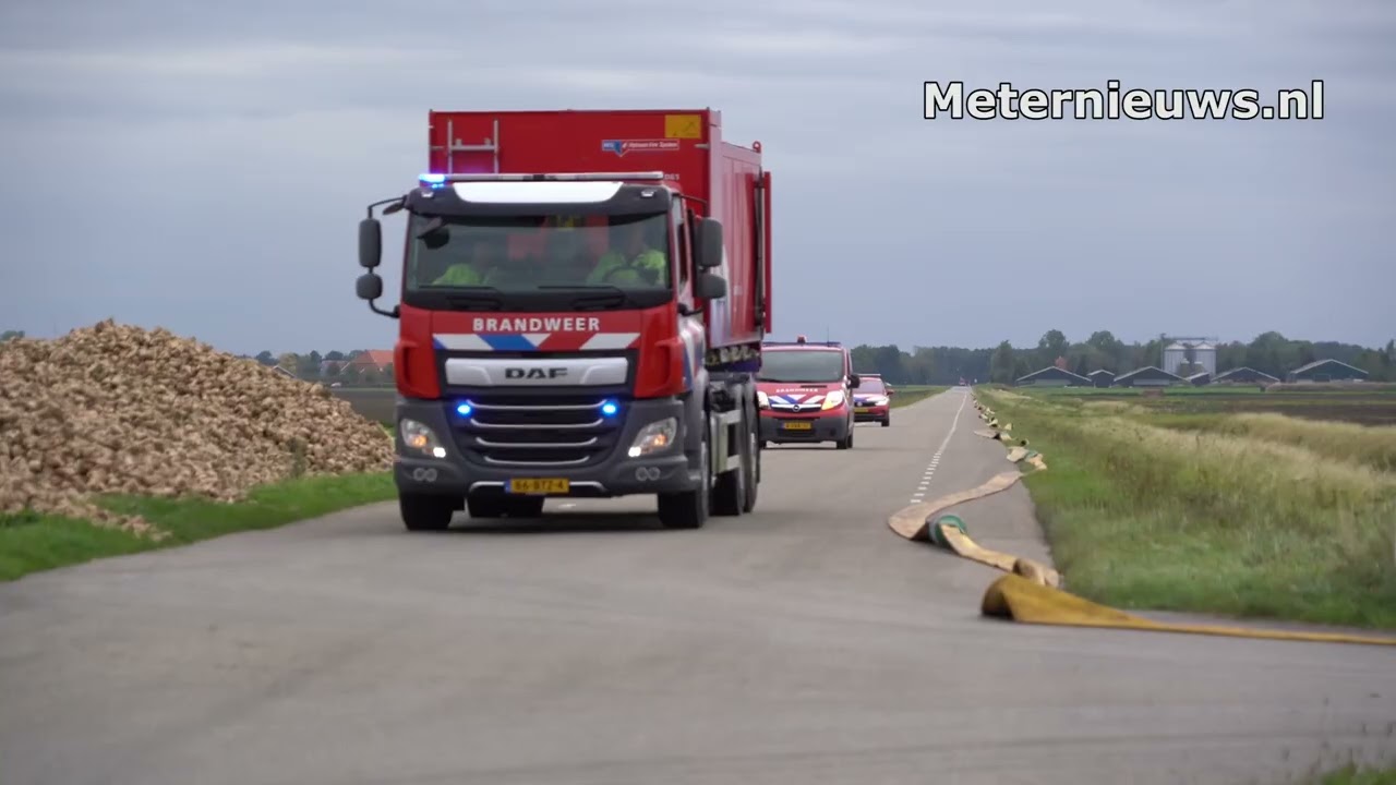 Brand grasdrogerij Oostwold