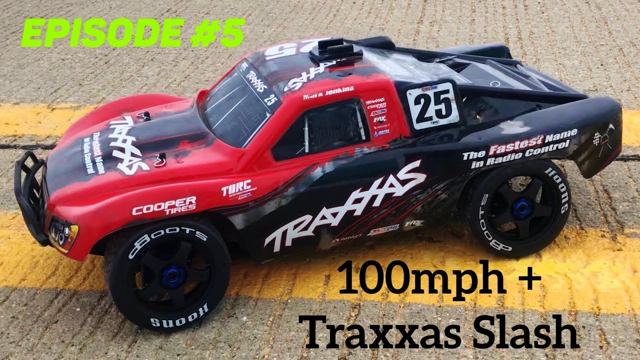 100 миль в час Traxxas Slash - ЭПИЗОД № 5 - ТЕСТ СКОРОСТИ SLASH 4x4 на 4 колесах с дисками/шинами...