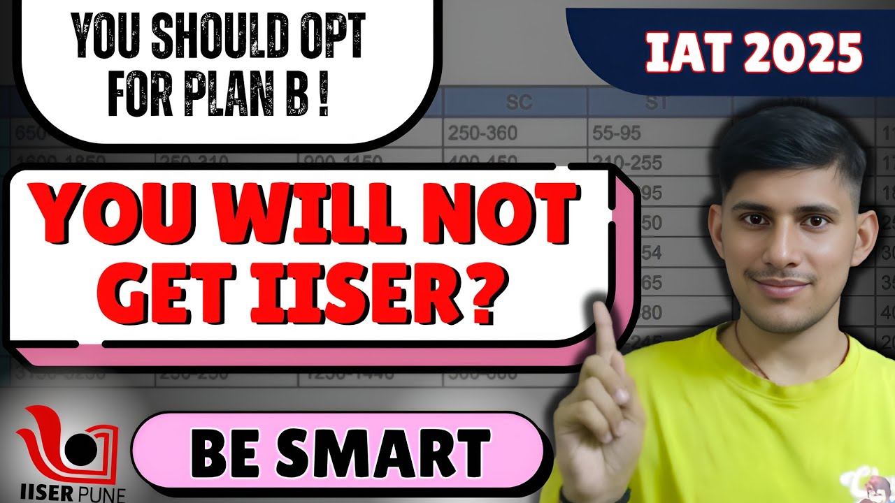 False Hope After IAT? Rank Above [XYZ] Needs Backup Plan! | IISER INTELLECT