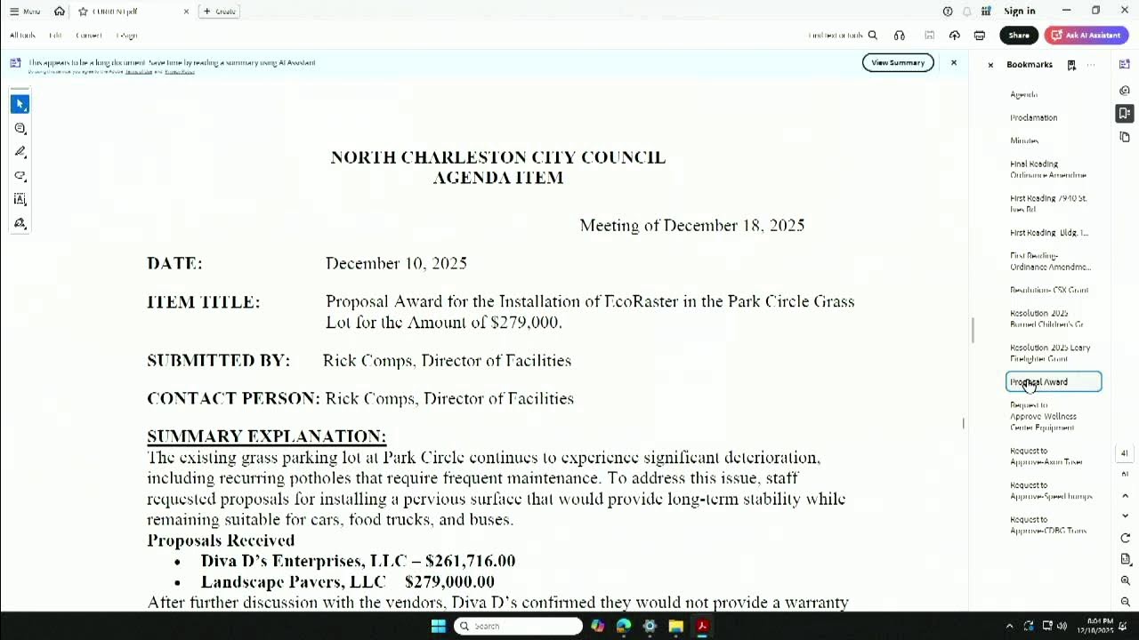 2025-12-18 North Charleston City Council Meeting