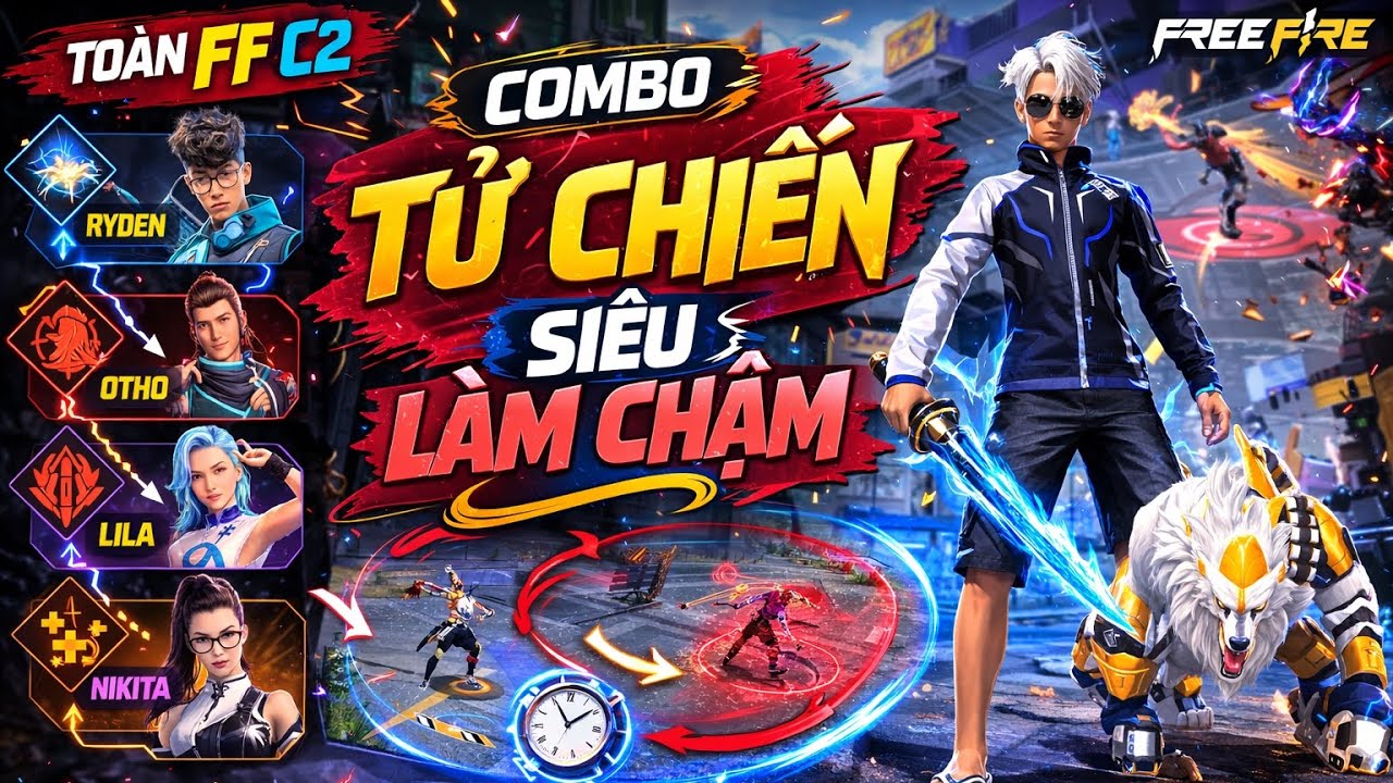 [Free Fire] Toàn FF C2|Thử thách các combo tử chiến.#Part 8: Combo siêu làm chậm #toanffc2 
