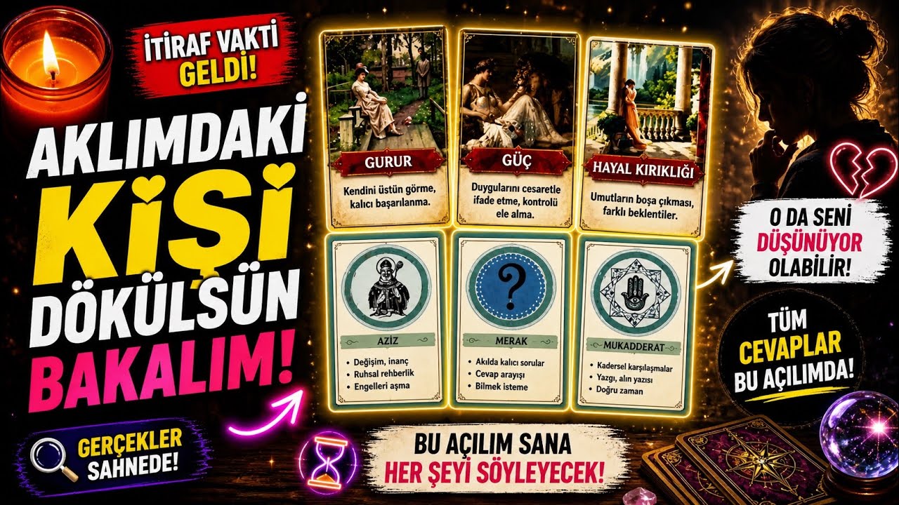 İtiraf Vakti Geldi! Aklımdaki Kişi Dökülsün Bakalım! #tarot #keşfet #minimaltarot 
