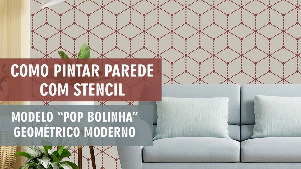 Parede &ldquo;Pop Bolinha&rdquo; padr&atilde;o geom&eacute;trico | Inspira&ccedil;&atilde;o para Pintura de Parede | Dicas de Stencil