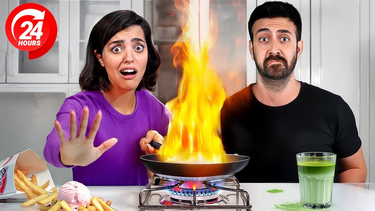 ۲۴ ساعت فقط فودهک های ترند تیک تاک رو خوردیم 🤩