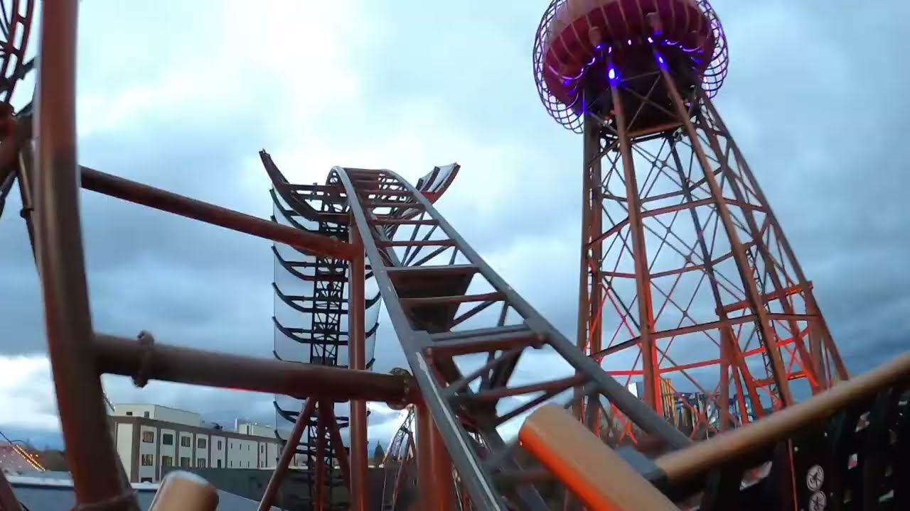 Voltron Nevera @ Europa Park on a beautiful winter evening, HD Onride