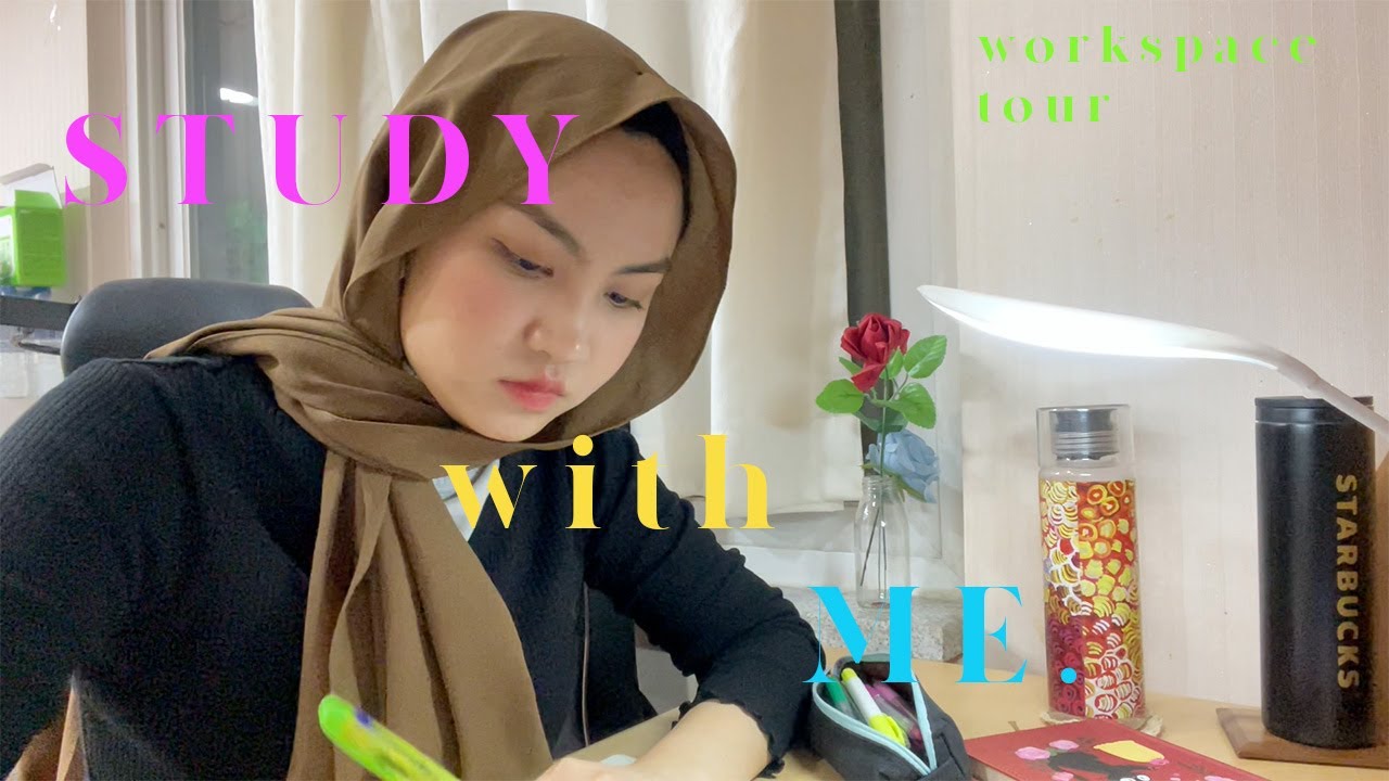Gabut? Belajar bareng kuy | 20 minute study with me + workspace tour | Study Buddies📚