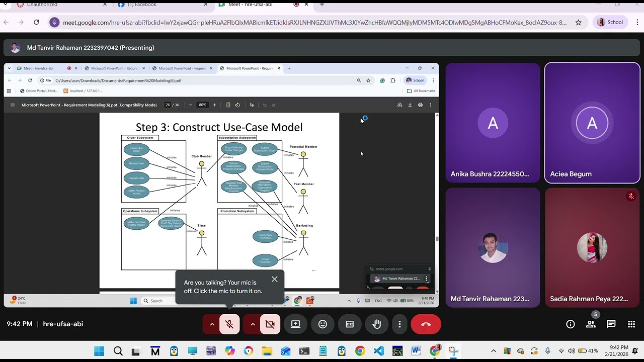 CSE327 (Requirement Analysis and Modelling  online class by TA)