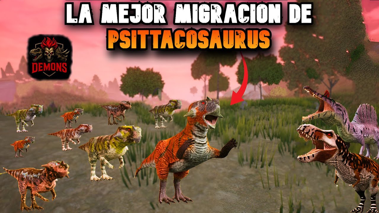 😱LA MIGRACIÓN MÁS REALISTA DE PSITTACOSAURUS EN THE CURSED ISLE 🔥🦖 ¡NO IMAGINARÁS LO QUE PASÓ! ☠️
