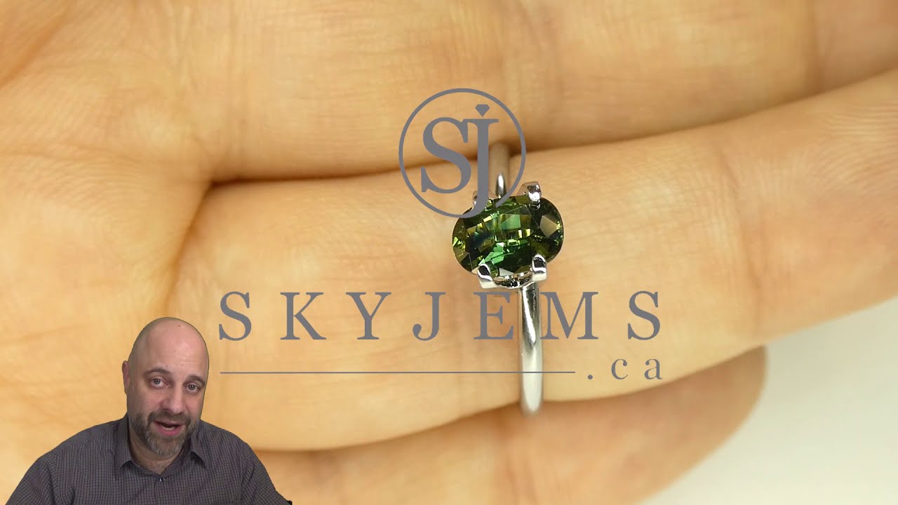 1.09ct Oval Teal Green Sapphire GIA Certified Australian - GIAS0096