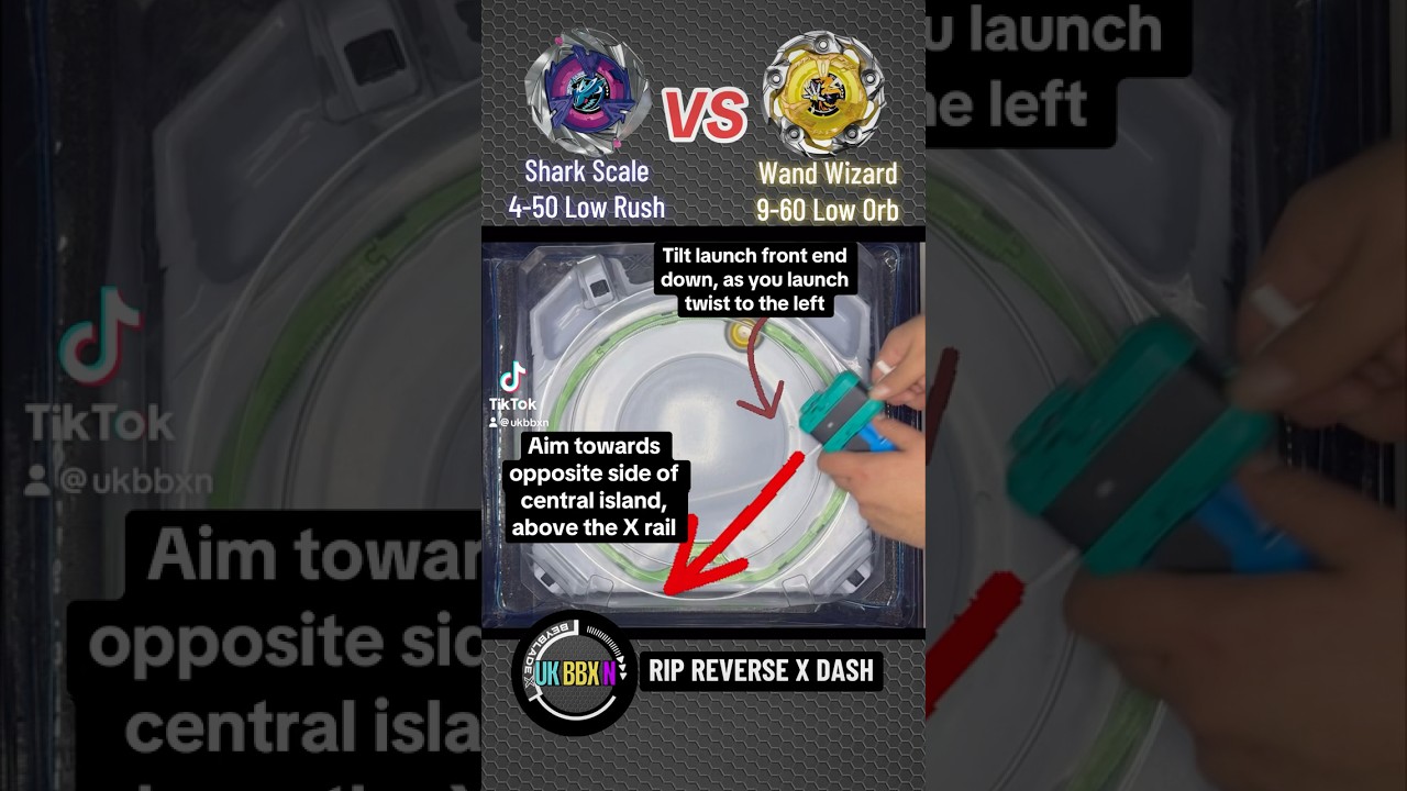 Drop Launch Guide (part 3) #beyblade #beybladex #launchguide #launchtechnique #sharkscale #wizardrod