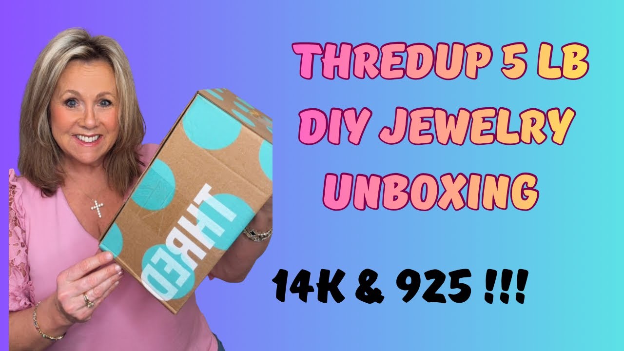 Распаковка набора для самостоятельного изготовления ювелирных изделий THREDUP весом 5 фунтов #юве...