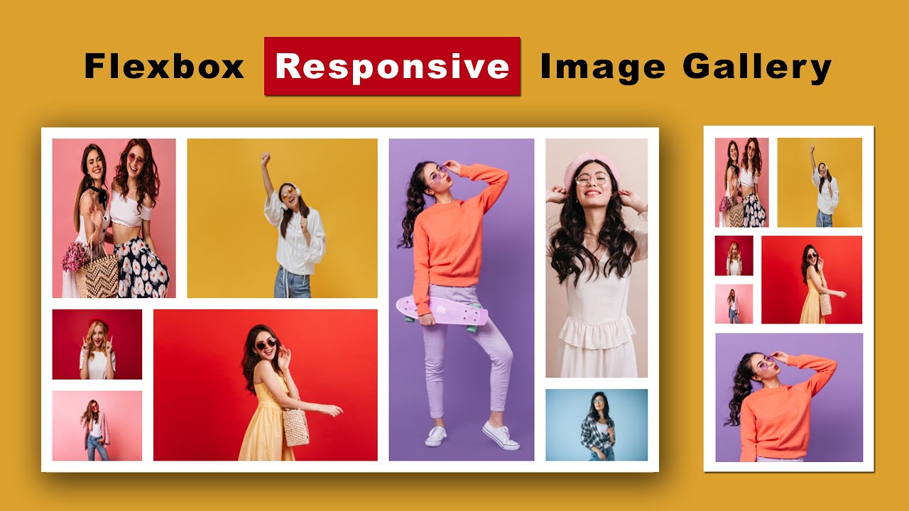 Create Responsive Image Gallery  Using Flexbox  | Flexbox Responsive Image Gallery