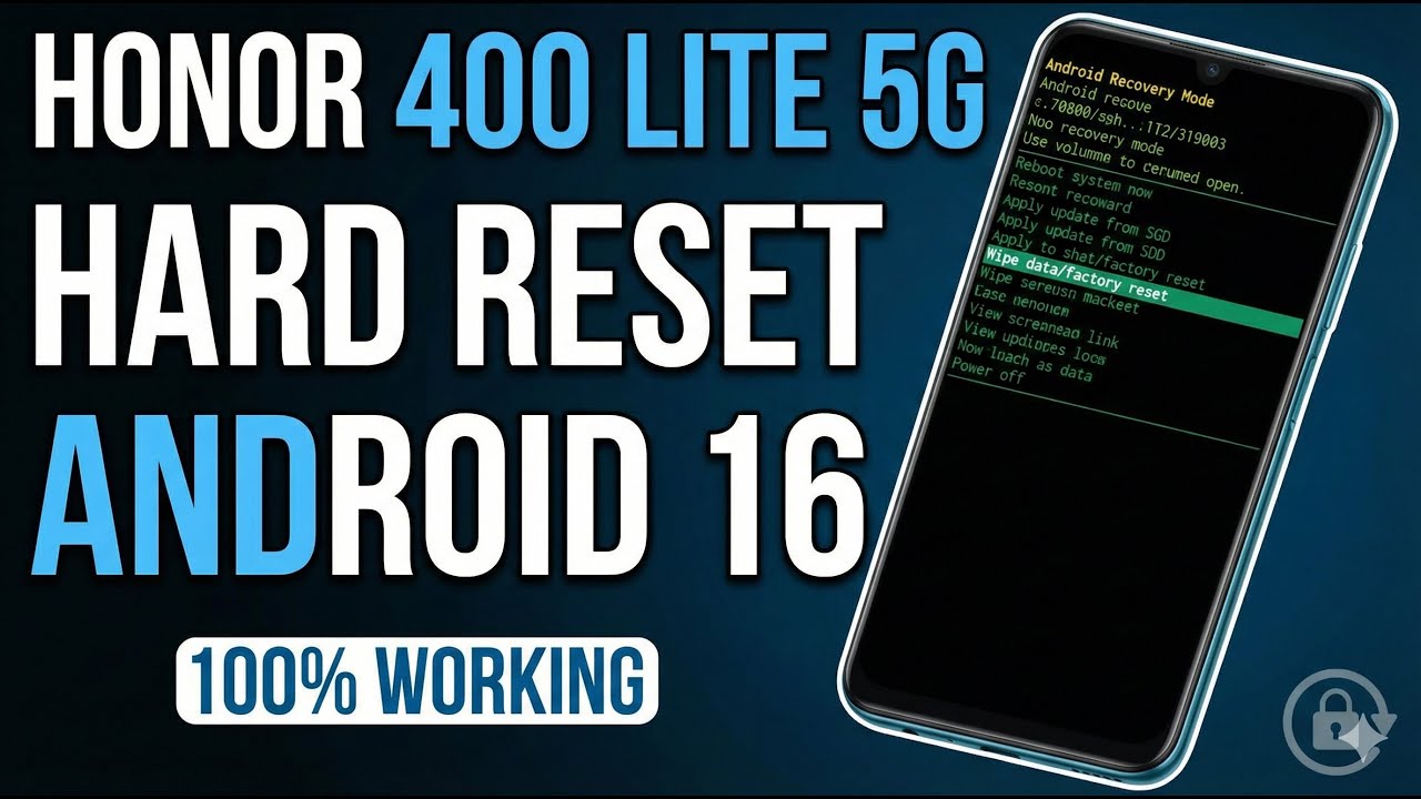 How to Hard Reset Honor 400 lite 5G | Forgotten Pattern/Pin/Password Unlock 2026 | Honor Hard Reset