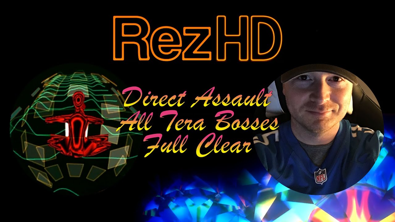 Rez HD Direct Assault All Tera Bosses Full Clear (Sega, Xbox 360)
