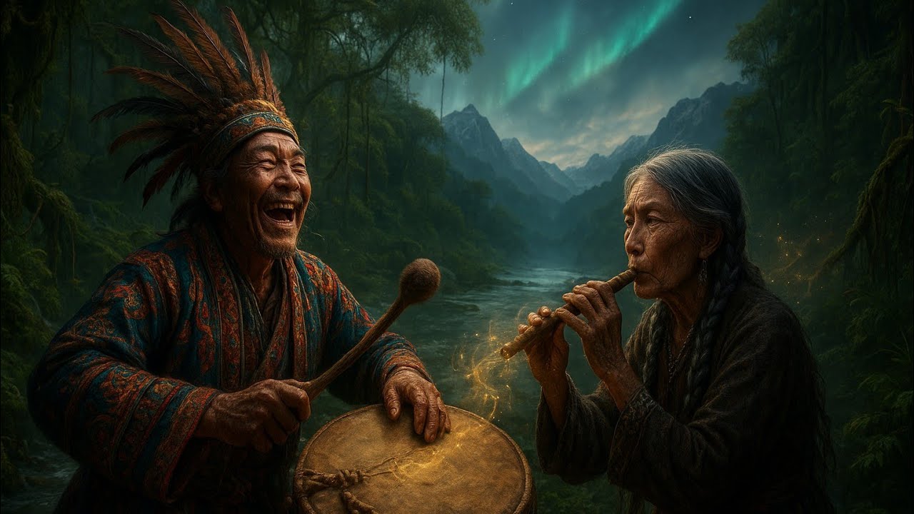 Shaman Aurora Drum Awakening | Heal Your Soul in 10 Min I 1 Hour Music Only