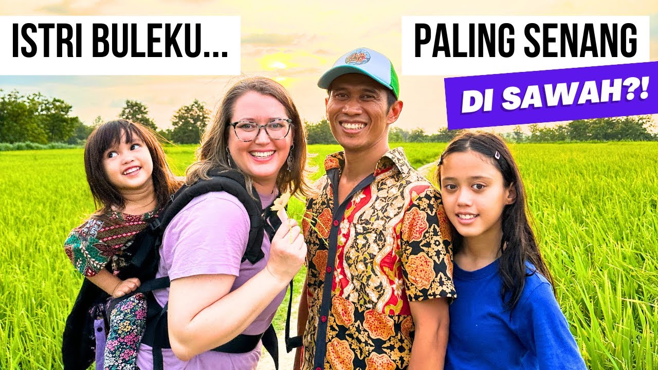 Mbak Jess Istri Bule Senang Sekali Jalan-Jalan Di Sawah Di Desanya Suami Yang Masih Asri