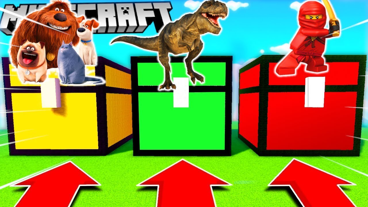 NIE WYBIERZ ZŁEJ SKRZYNI (SEKRETNE ŻYCIE ZWIERZAKÓW, T-REX, NINJA GO) MATRUNER MINECRAFT LUCY KICEK