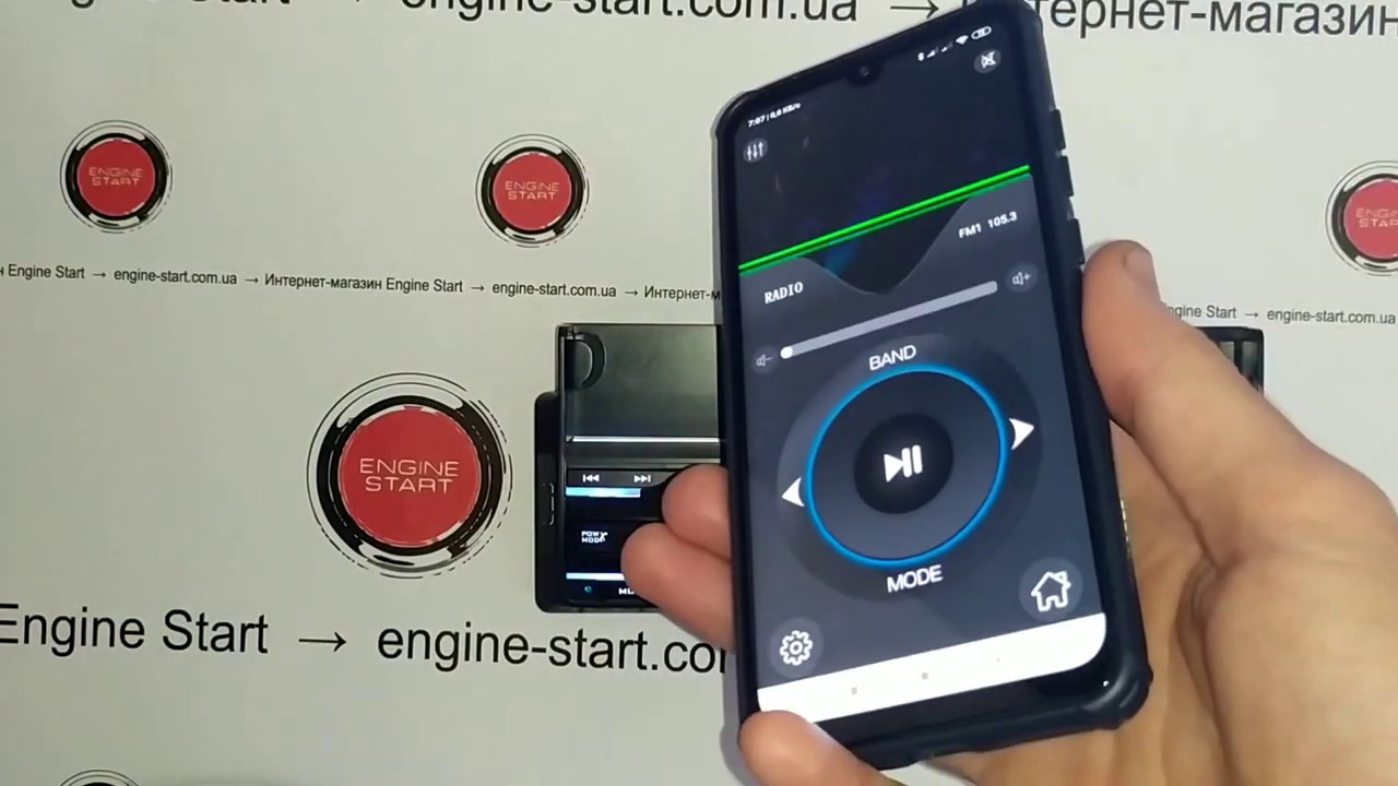 Cyclone mp-2001: 1din-магнитола с Bluetooth, креплением для смартфона, приложениями для Ios, Android