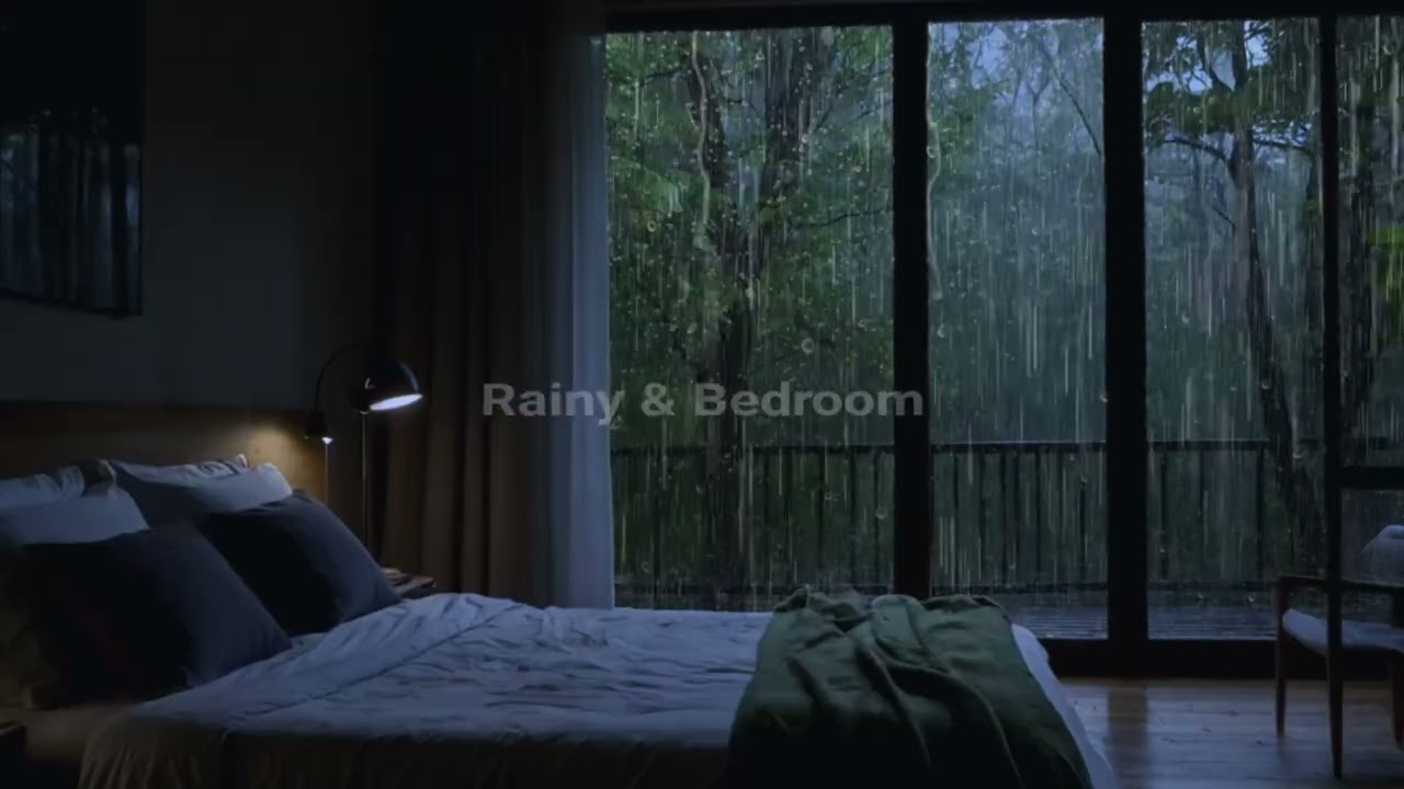 Cozy Night Rain ASMR – звуки шторма из окна для спокойного отдыха