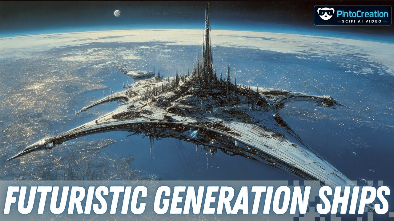 Futuristic Generation Ships: AI's Sci-Fi Landscape Live Wallpapers #2 (Midjourney & Hailuo)