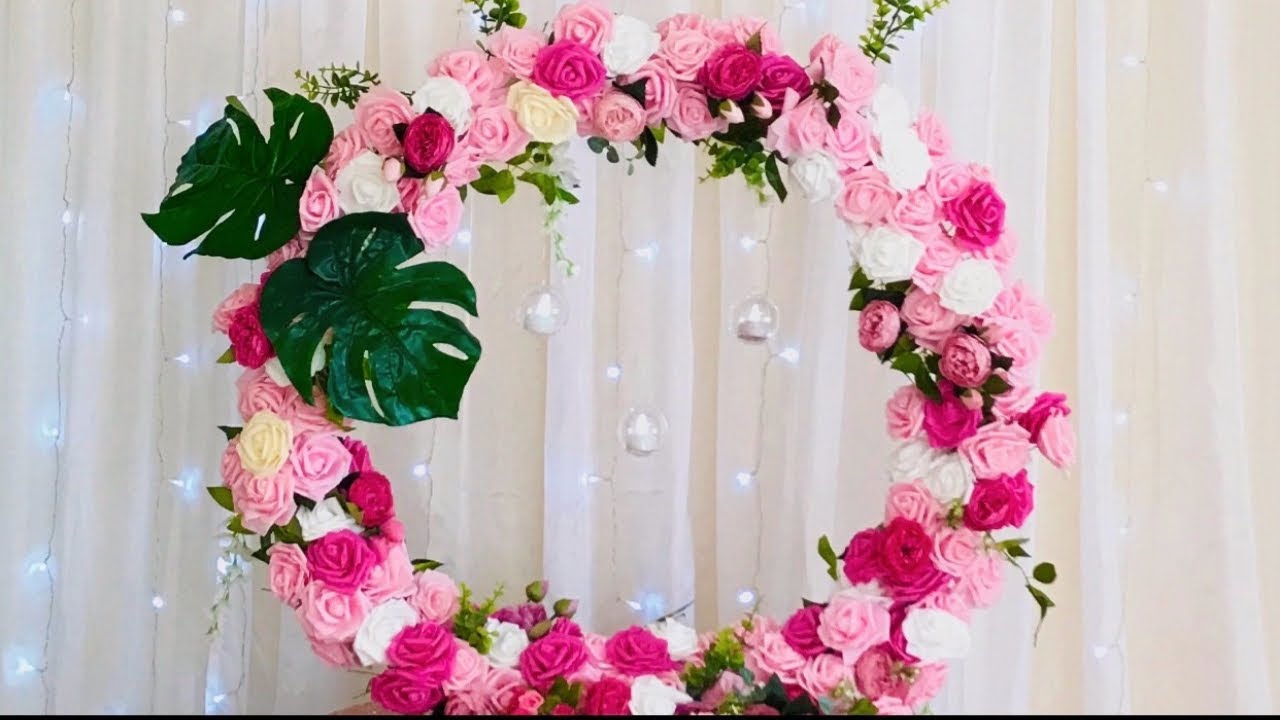 DIY HULA HOOP FLORAL CENTERPIECE| NEW EXTRAVAGANT WEDDING CENTERPIECE