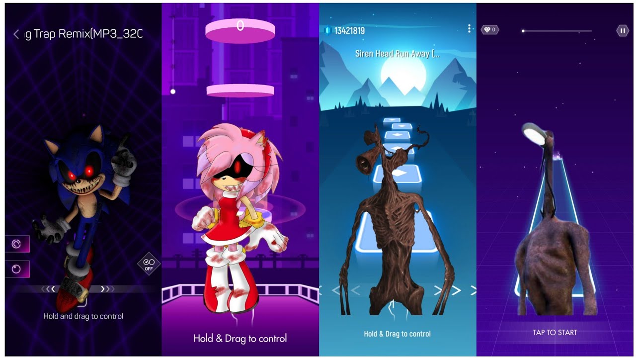Sonic Exe - Amy Exe - Siren Head - Light Head | Smash Colour - Beat Jumper - Tiles Hop - Magic Twist