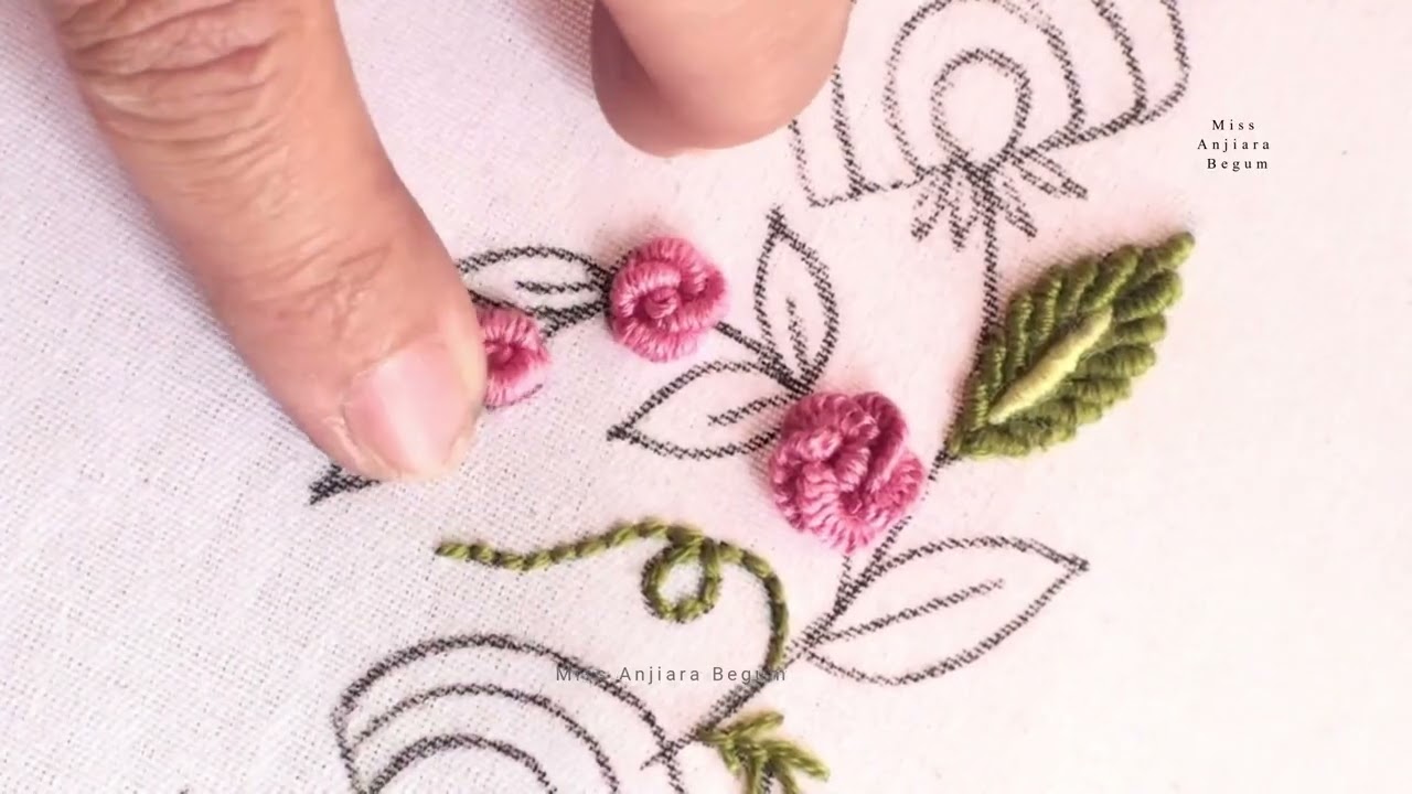 Wonderful Hand Embroidery Border Designs by Anjiara