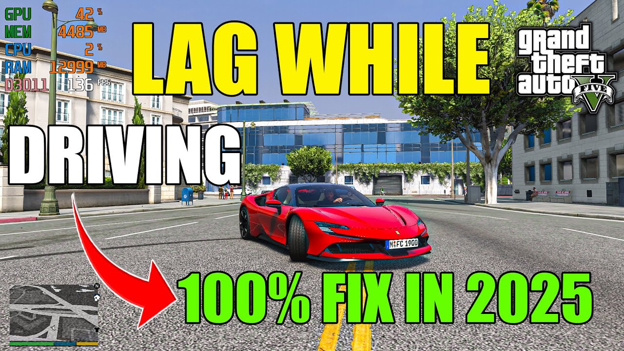 Fix GTA 5 Lag While Driving |Fix GTA 5 Lag in Low End PC or Laptops|GTA 5 Fix Driving Lags & Stutter