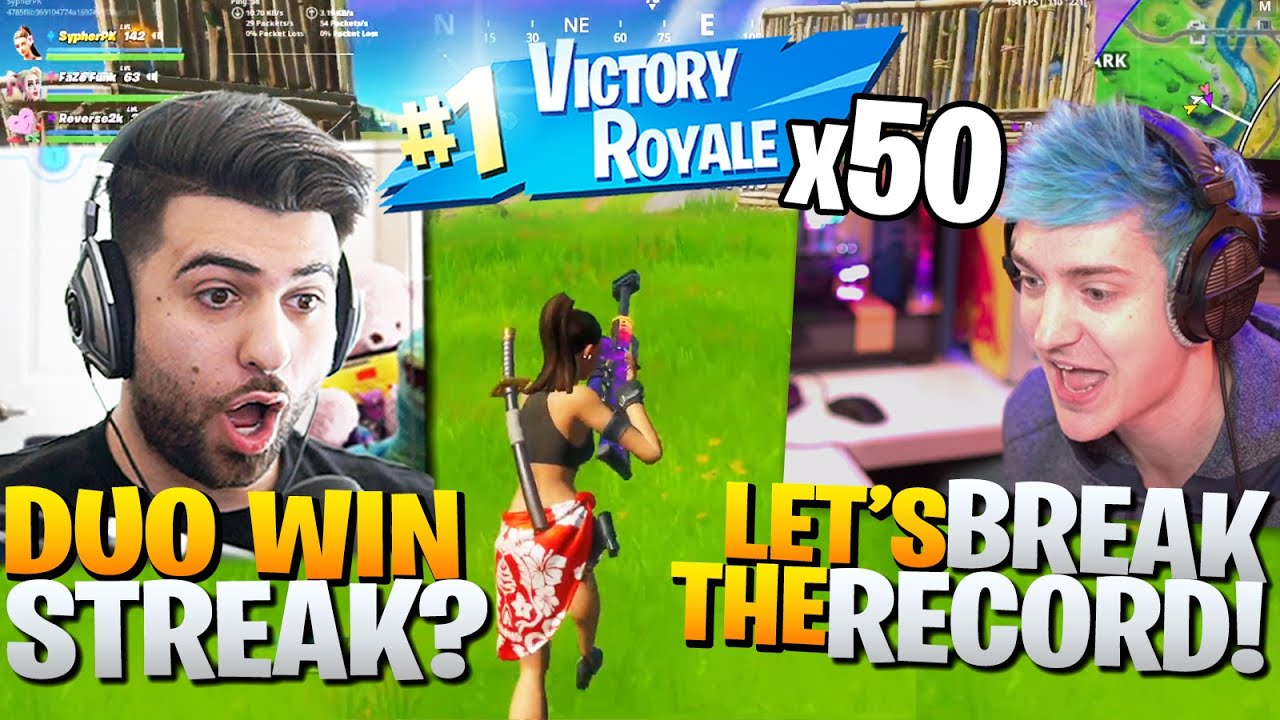 Ninja And I Try To BREAK The Duo Win Streak World Record! - Fortnite Battle Royale