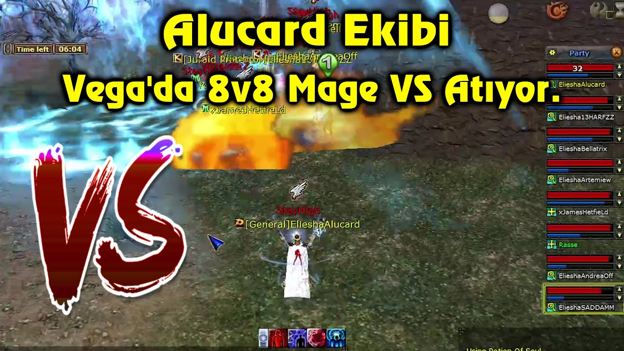 Knight Online VS | Alucard Ekibi  Vega'da 8v8 Mage VS Atıyor.  | CZ | PK