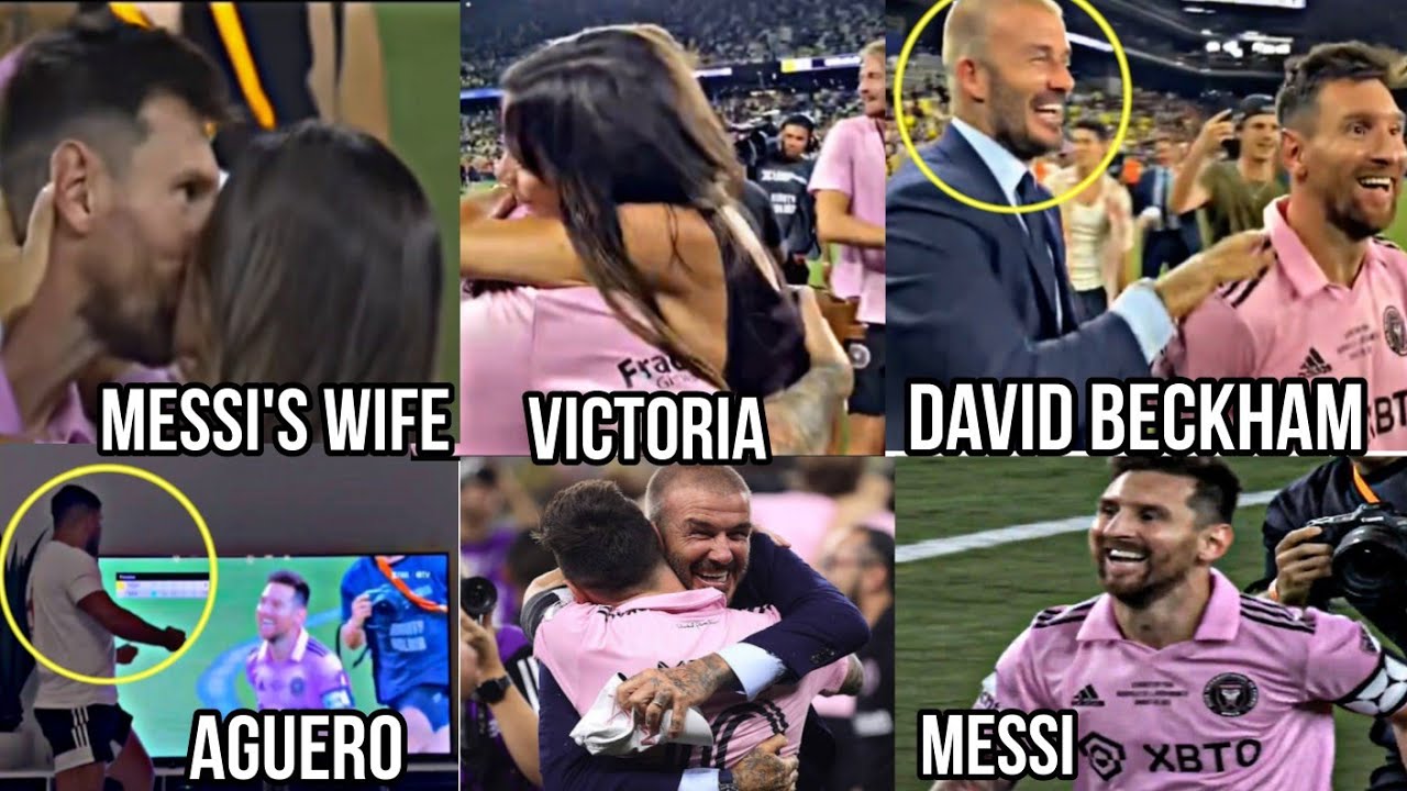 🤯Aguero, Messi's wife, David& Victoria Beckham Crazy Reactions to Messi Winning Trophy !!🏆😍