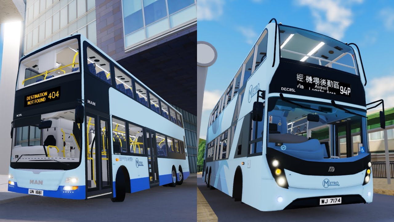 {Error 404} Roblox Hanwick 路線 93P+94P 中環港景路➡️中環南岸➡️機場