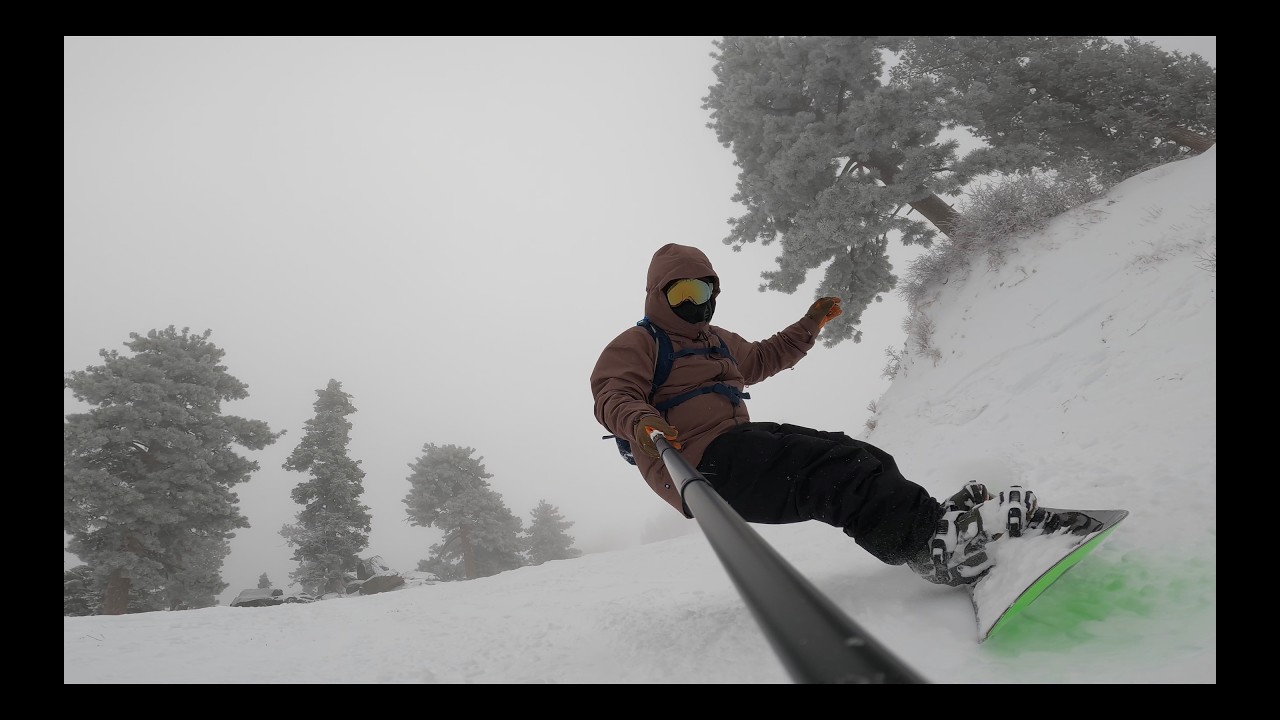 Big Bear Lake Snowboarding Powder Day | First Real Storm 