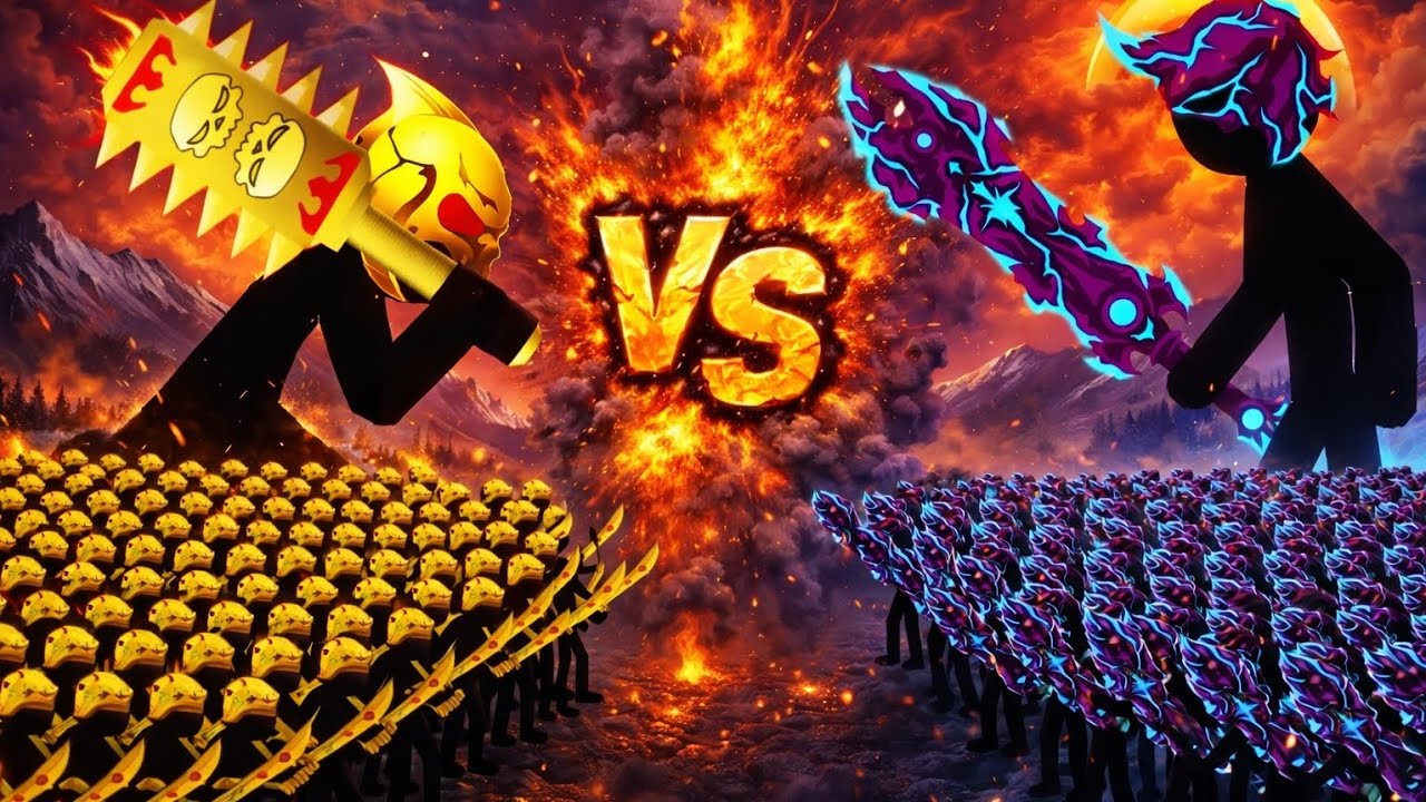 Golden Empire vs Dark Corruption ⚔️ Who Wins? | Stick War Legacy Massive War#stickwarlegacy 