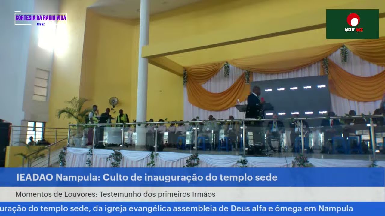 INAUGURAÇÃO DO TEMPLO DA IGREJA EVANGÉLICA  ASSEMBLEIA DE DEUS ALFA E ÓMEGA ,SEDE PROV.DE NAMPULA