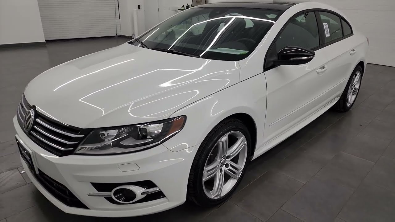 2017 VOLKSWAGEN CC R-LINE EXECUTIVE CARBON FIBER NAV GLASS ROOF WHITE 4K WALKAROUND 23J32A SOLD!