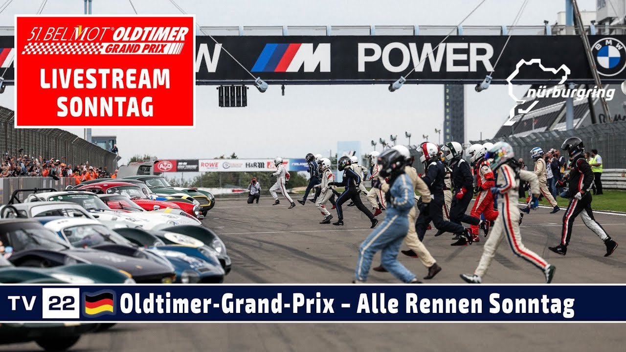 🇩🇪 LIVE Oldtimer-Grand-Prix am Nürburgring - Alle Rennen Sonntag 11. August 2024