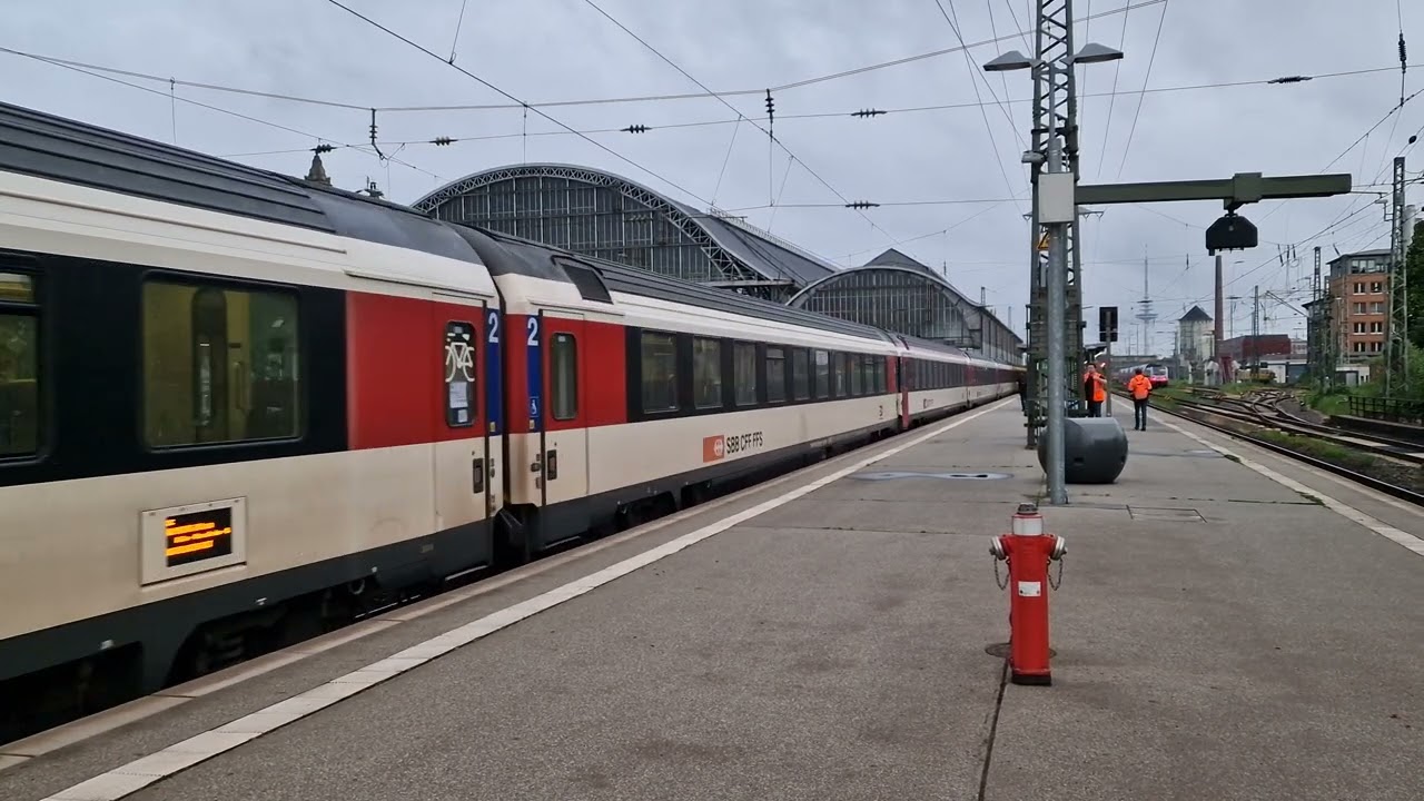 DB Fernverkehr 101 039-6 hat in Bremen Hbf Ausfahrt mit dem EuroCity 7 nach Interlaken-Ost