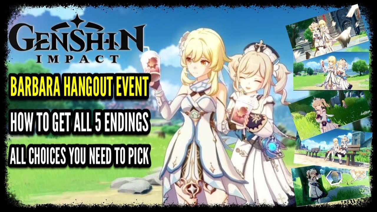 Barbara Hangout Event All Endings & All Choices in Genshin Impact (Barbara Hangout Endings Guide)