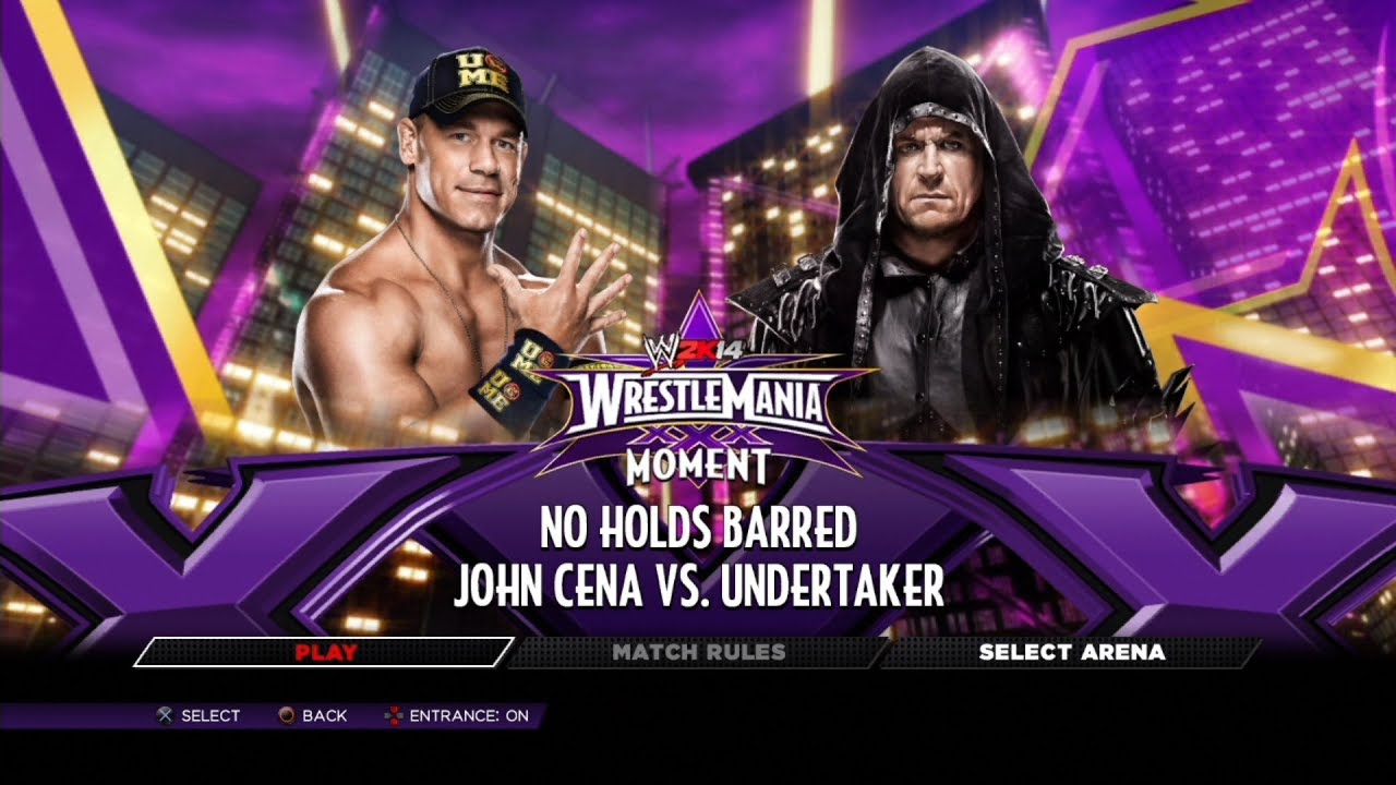 WWE 2K14 PS3 - John Cena VS Undertaker - Defeat The Streak