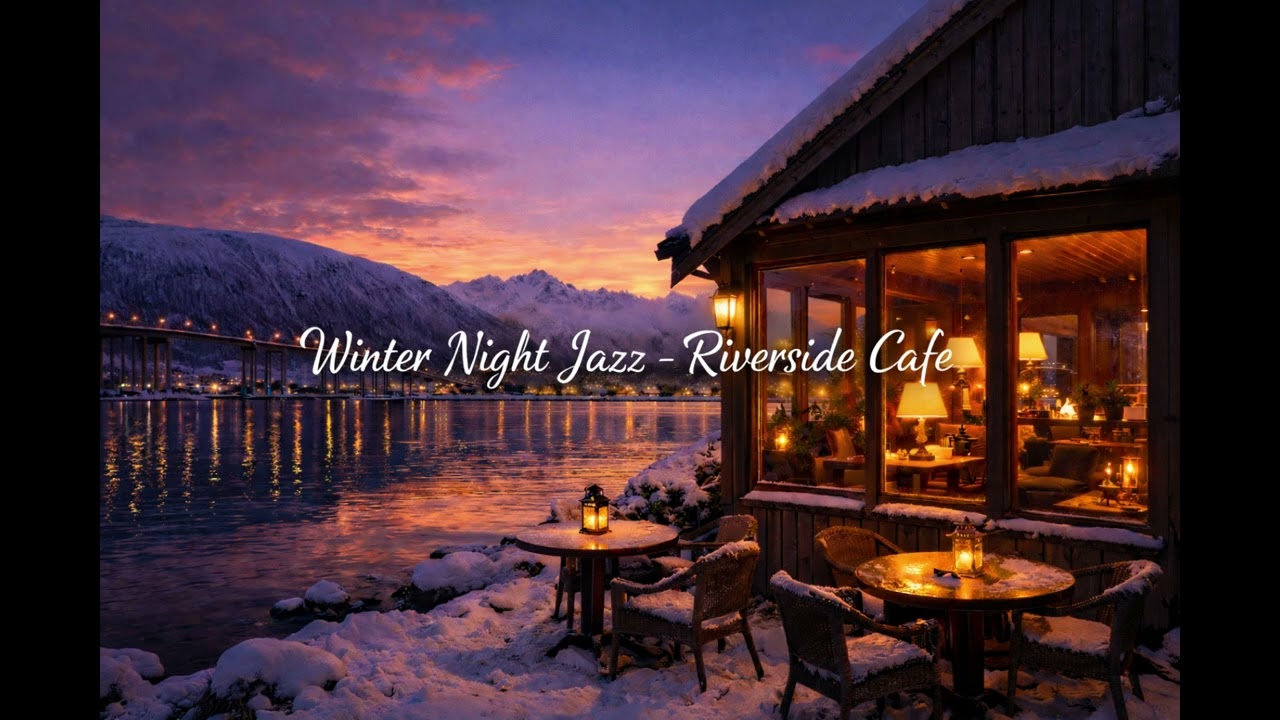 ❄️ Winter Night Jazz in Tromsø – 리버사이드 카페 재즈 (1h7m, No Ads) ☕🎷